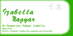 izabella magyar business card